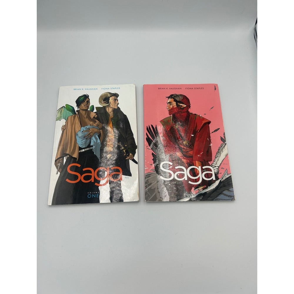 Saga Volume 1 & 2 Trade Paperback Set Brian K Vaughan Fiona Staples Image Comics